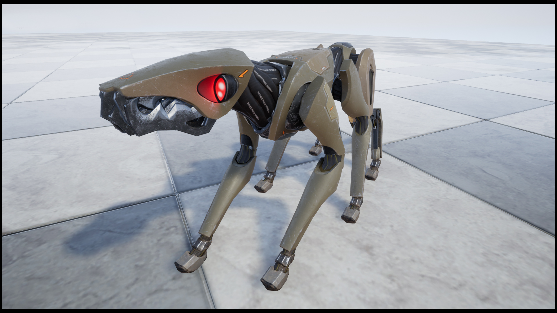 赛博改造仿生战斗机械犬机器人角色含动画 虚幻4 ue4 Cyberhound插图1