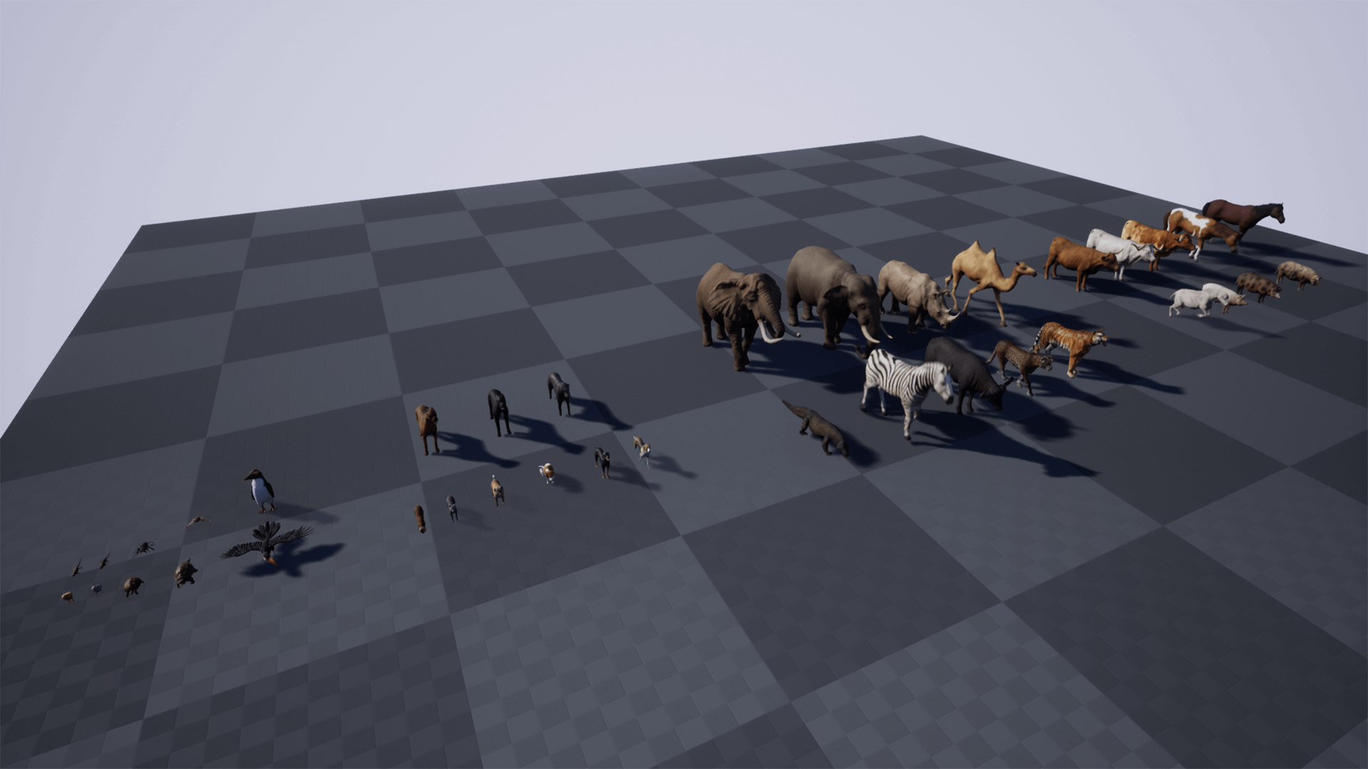 猫 狗 象 马动物 合集 角色 动画 虚幻4 UE4 Animal Pack Ultra 2