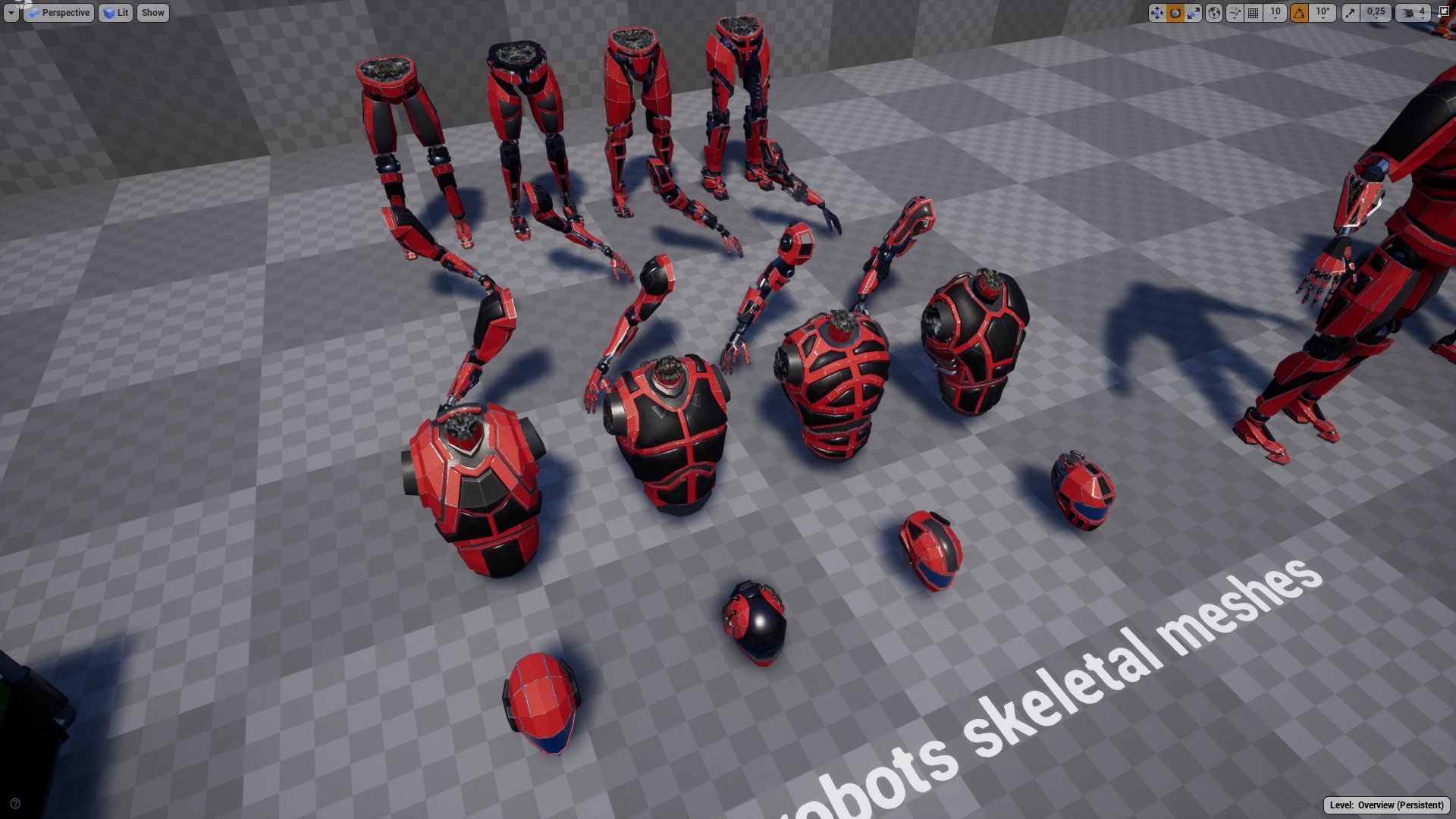 模块化可拆卸改造人角色 虚幻4 ue4 Modular Robots Characters插图2