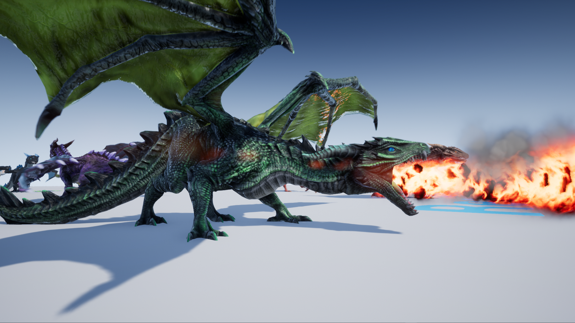 喷火 巨龙 龙蛋 动画 动作 角色 虚幻4 UE4 Unka the Dragon