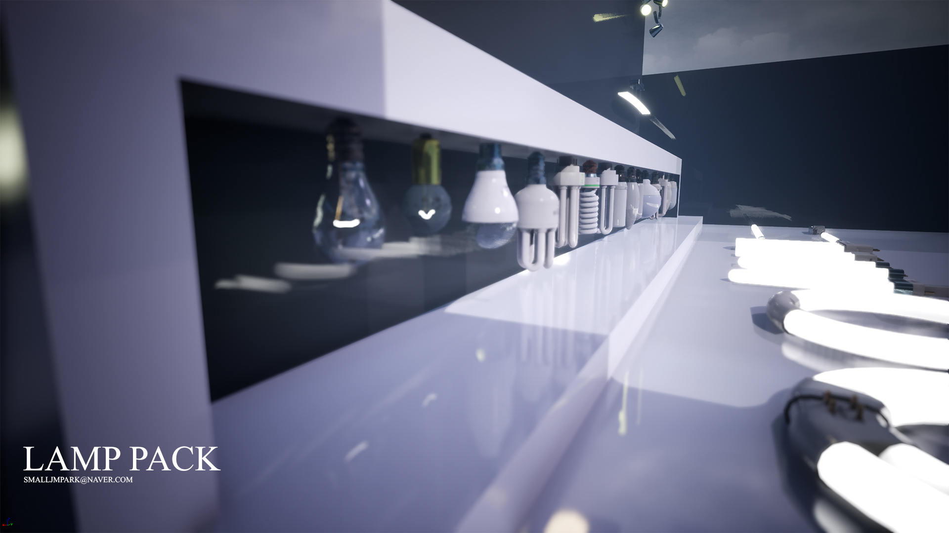 Bulb&Lamp Light Pack 虚幻4 UE4 灯具 灯泡 灯管 合集包 素材包