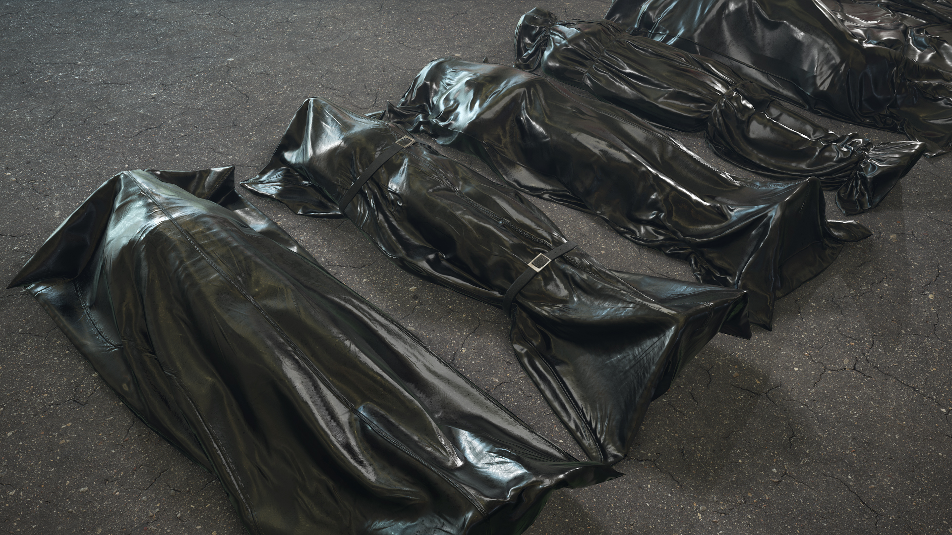 Bodybags Collection 虚幻4 UE4 裹尸袋 裹尸布 废弃 素材包插图1