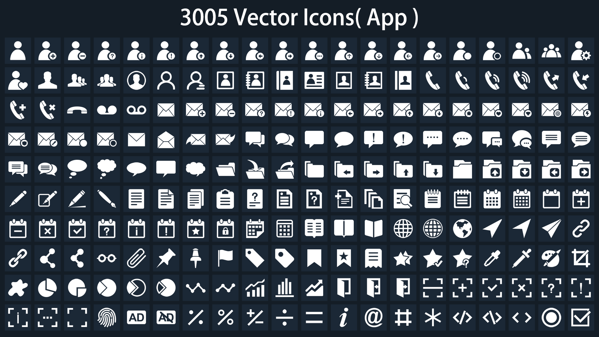 Clean Flat GUI Elements 虚幻4 UE4 整洁 干净的 3000个图标UI插图3