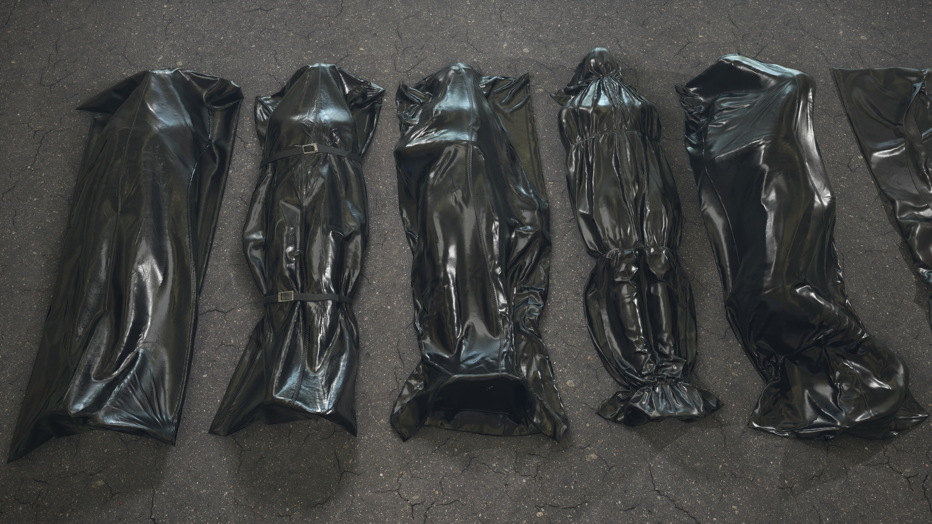 Bodybags Collection 虚幻4 UE4 裹尸袋 裹尸布 废弃 素材包插图2