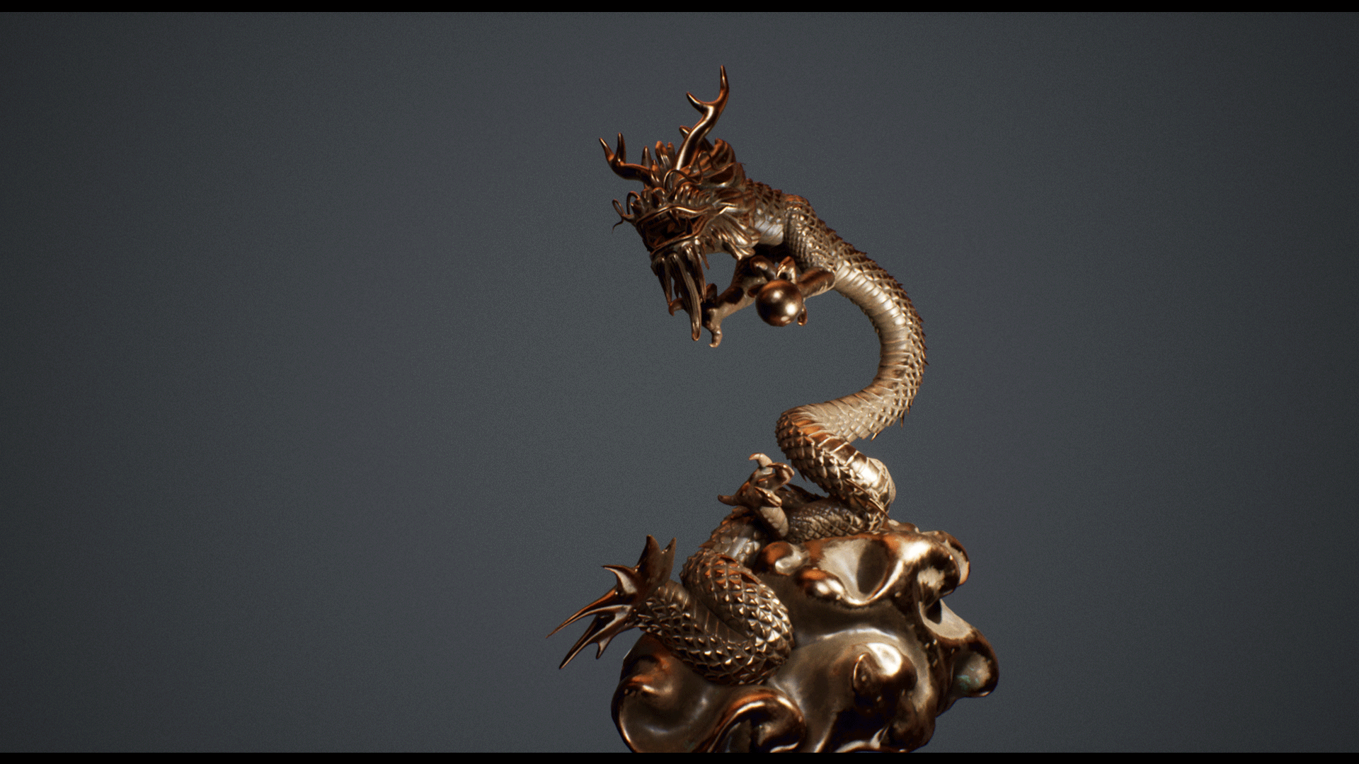 Chinese Dragon Statues 虚幻4 UE4 国风 龙柱 盘龙 麒麟 素材包插图1