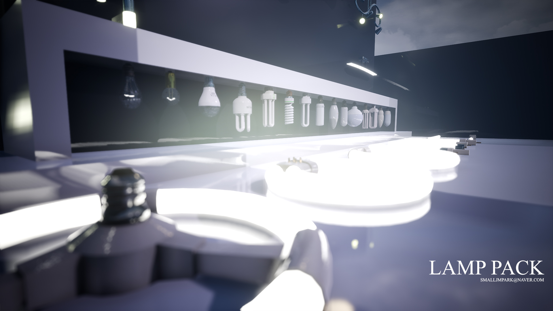 Bulb&Lamp Light Pack 虚幻4 UE4 灯具 灯泡 灯管 合集包 素材包插图2