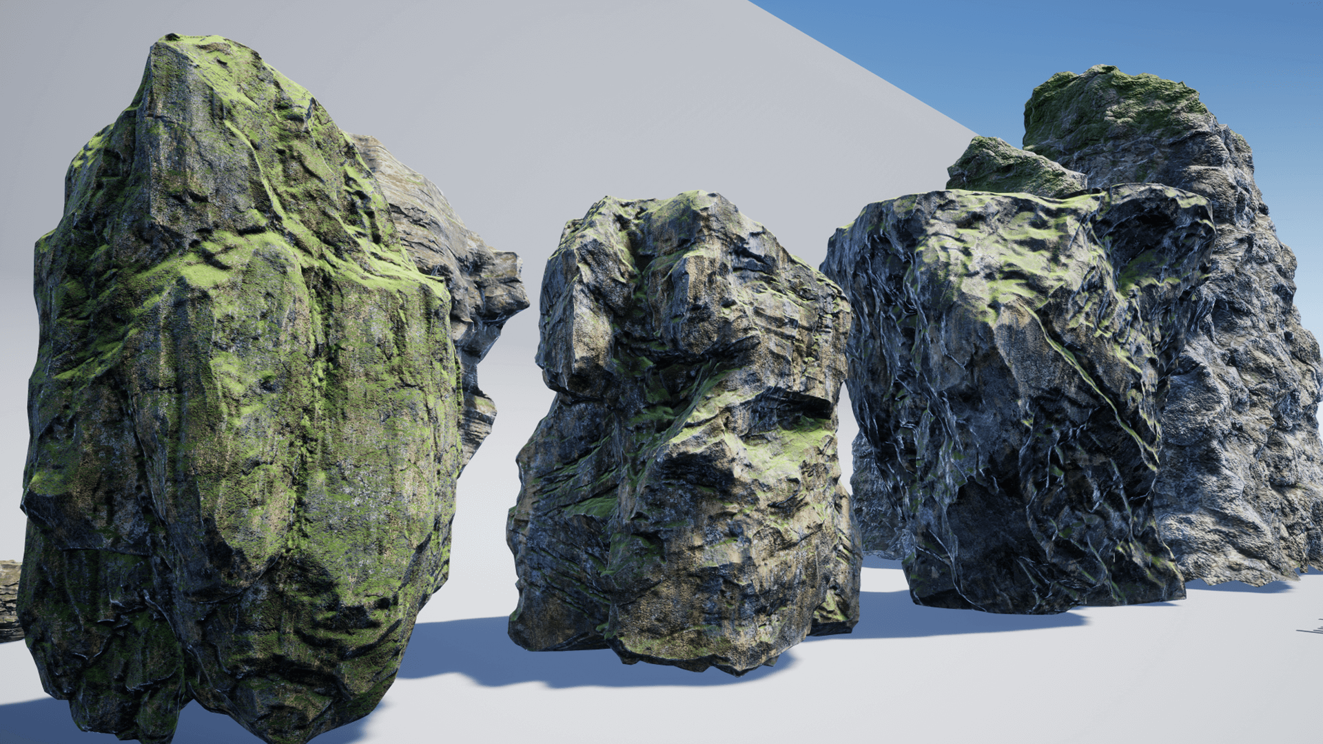 89个青苔覆雪岩石模型合集 虚幻4 ue4 Sharur's Ultimate Rocks