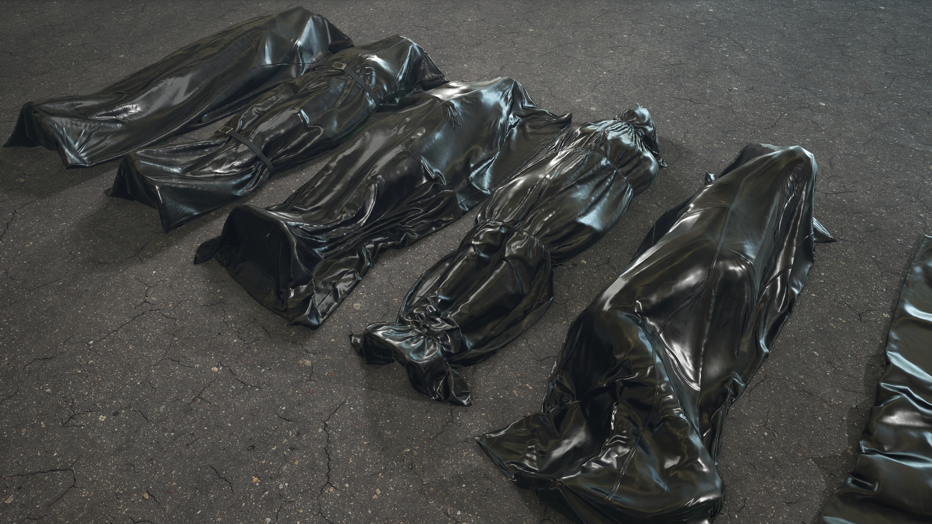 Bodybags Collection 虚幻4 UE4 裹尸袋 裹尸布 废弃 素材包插图3