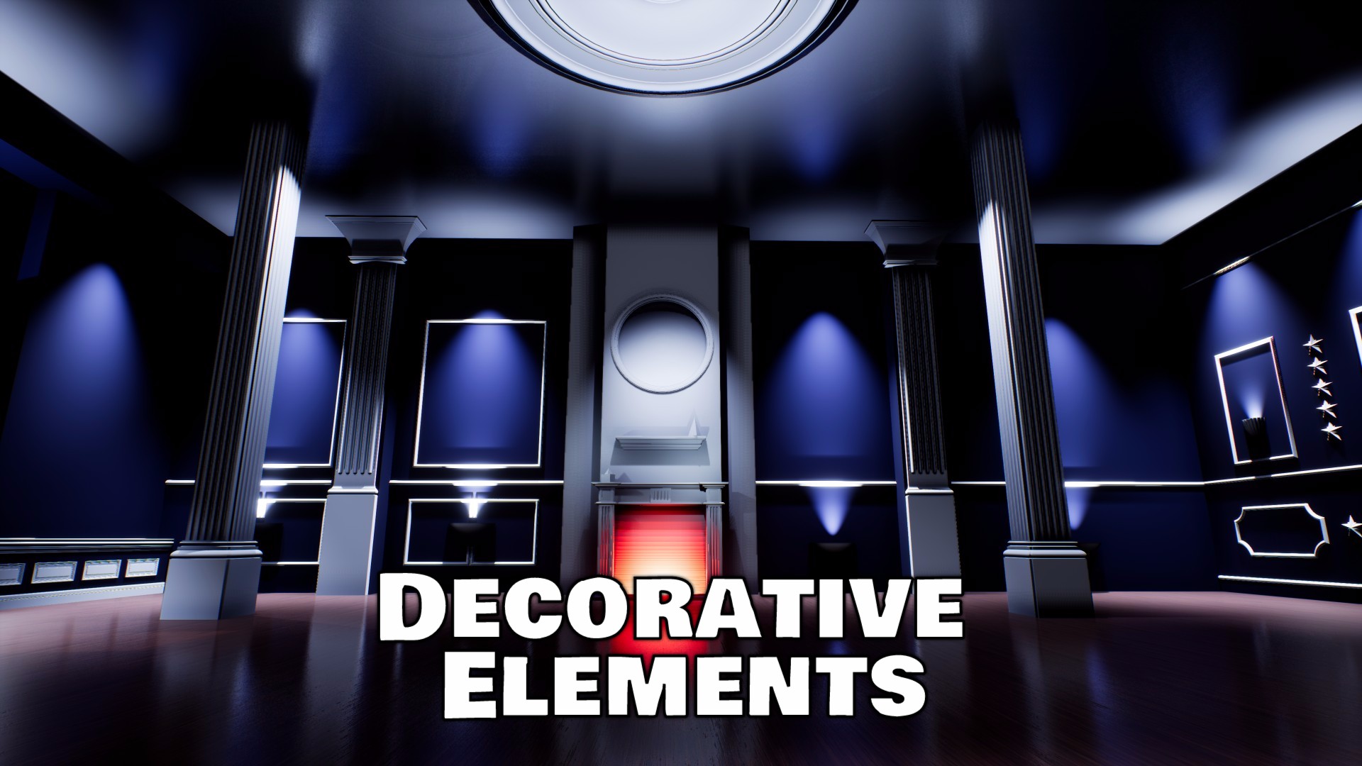 Decorative Elements 虚幻4 UE4 踢脚线 墙角线 素材包