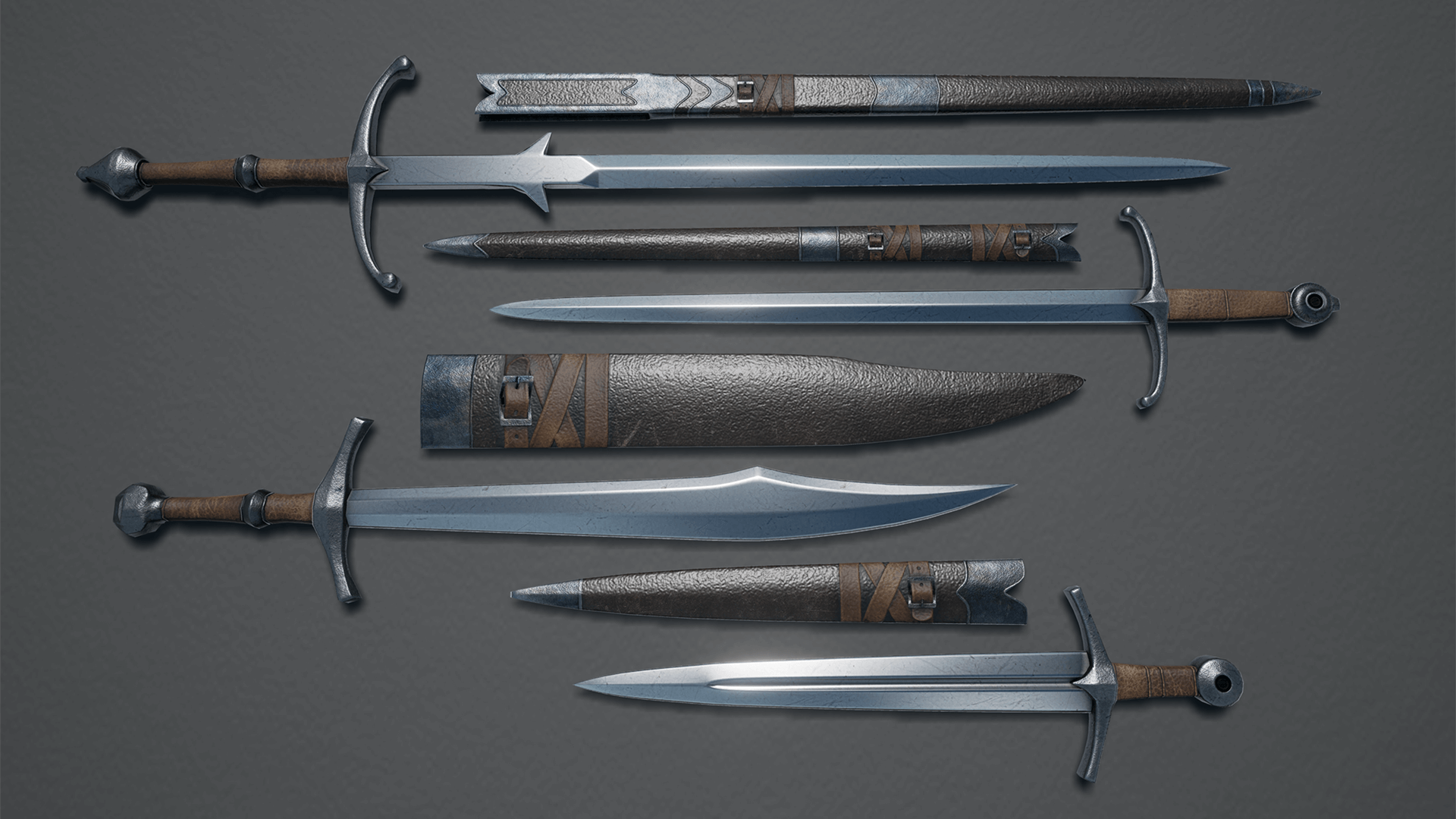 Medieval Weapons Pack 1 虚幻4 UE4 中世纪 武器 长剑 素材包插图2