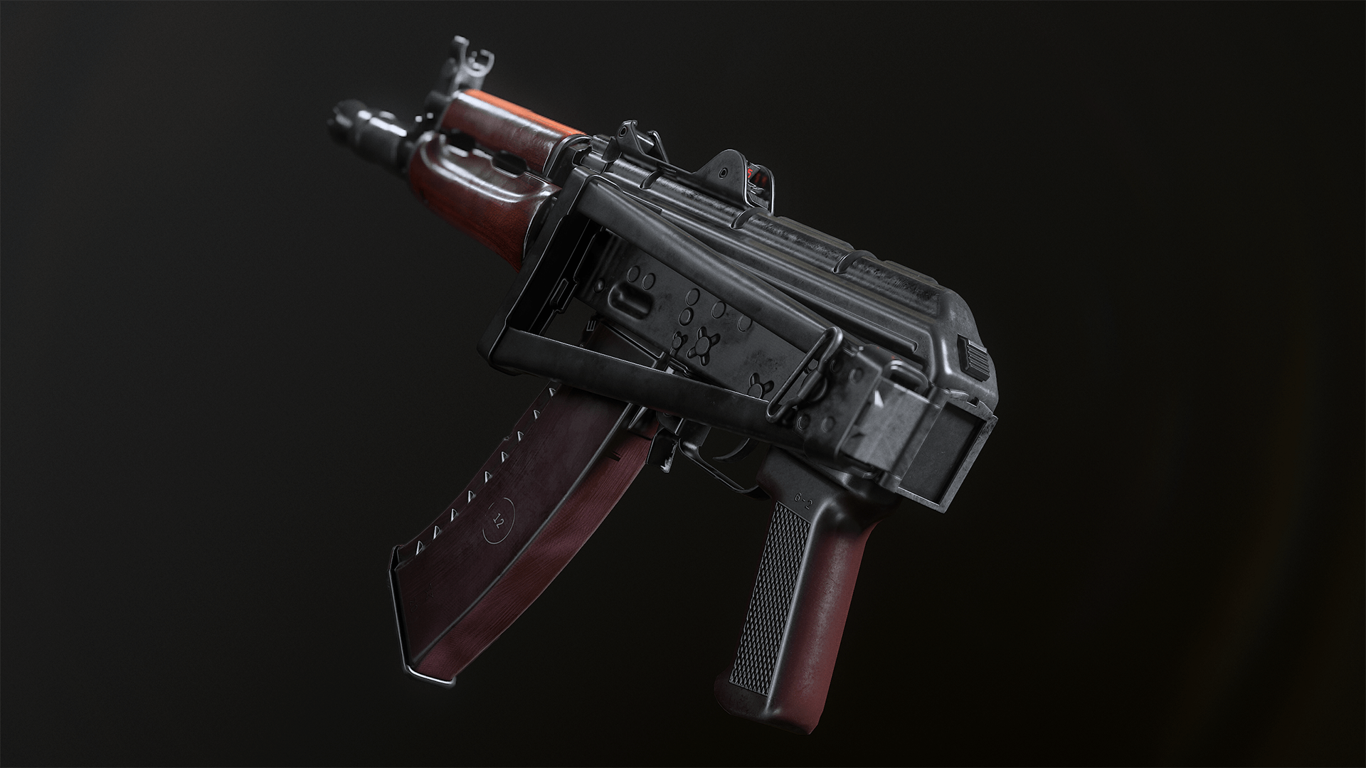 带动画 枪支 射击 武器 道具 虚幻4 UE4 Animated AKS74U插图1