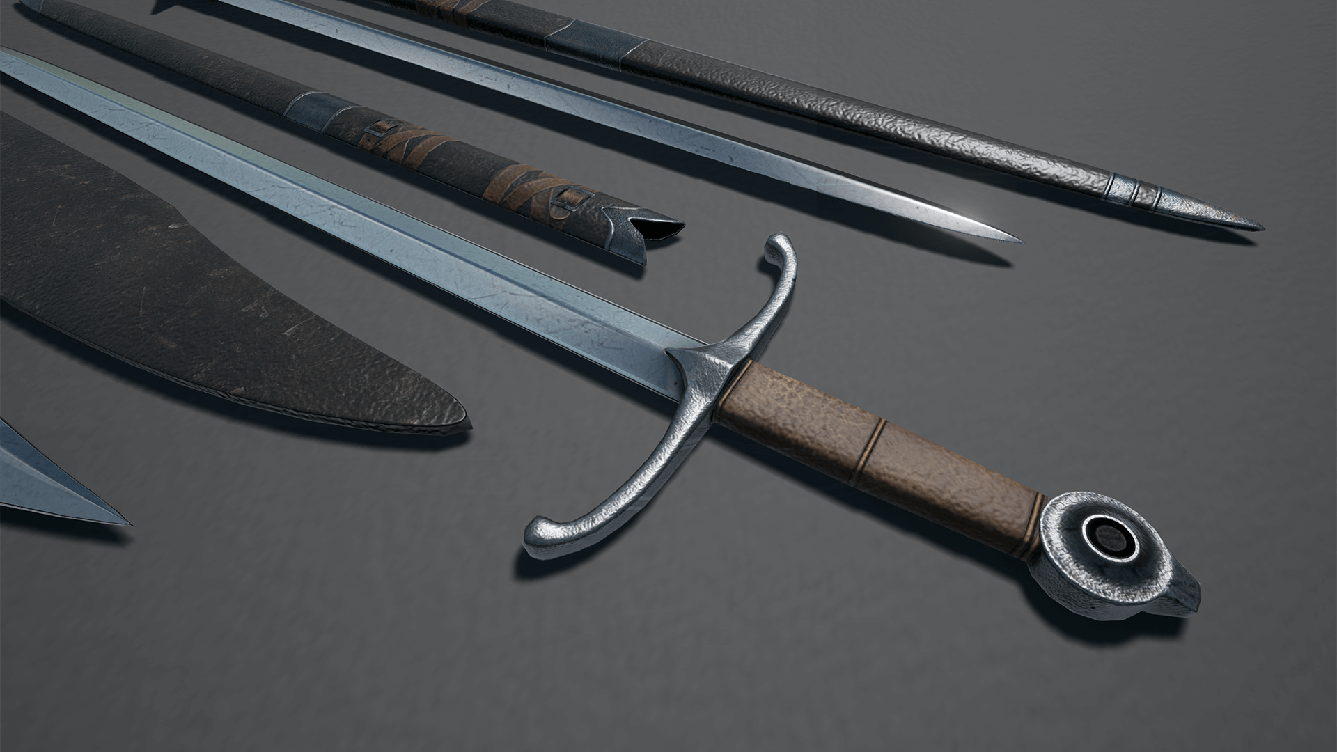 Medieval Weapons Pack 1 虚幻4 UE4 中世纪 武器 长剑 素材包插图1