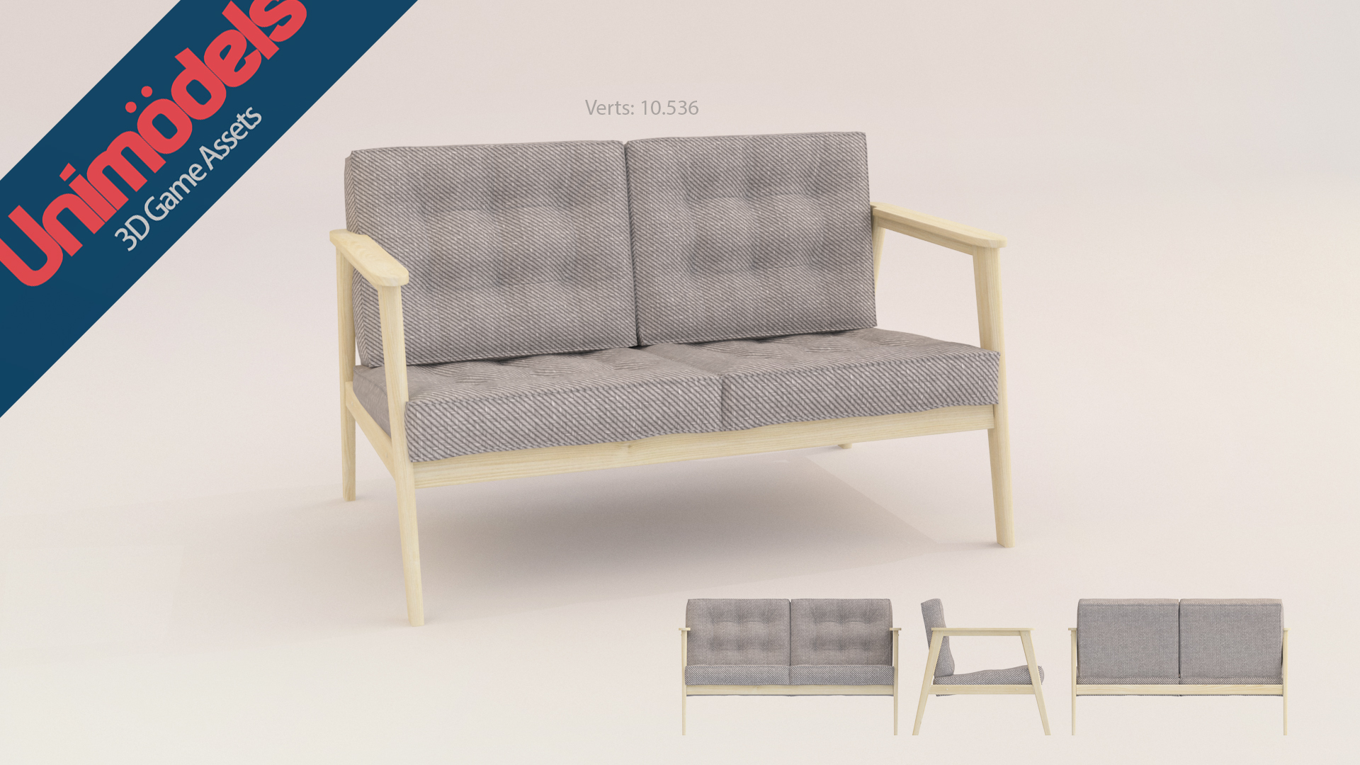 Sofas and Pillows Vol 3 虚幻4 UE4 写实 沙发 椅子 素材包插图3