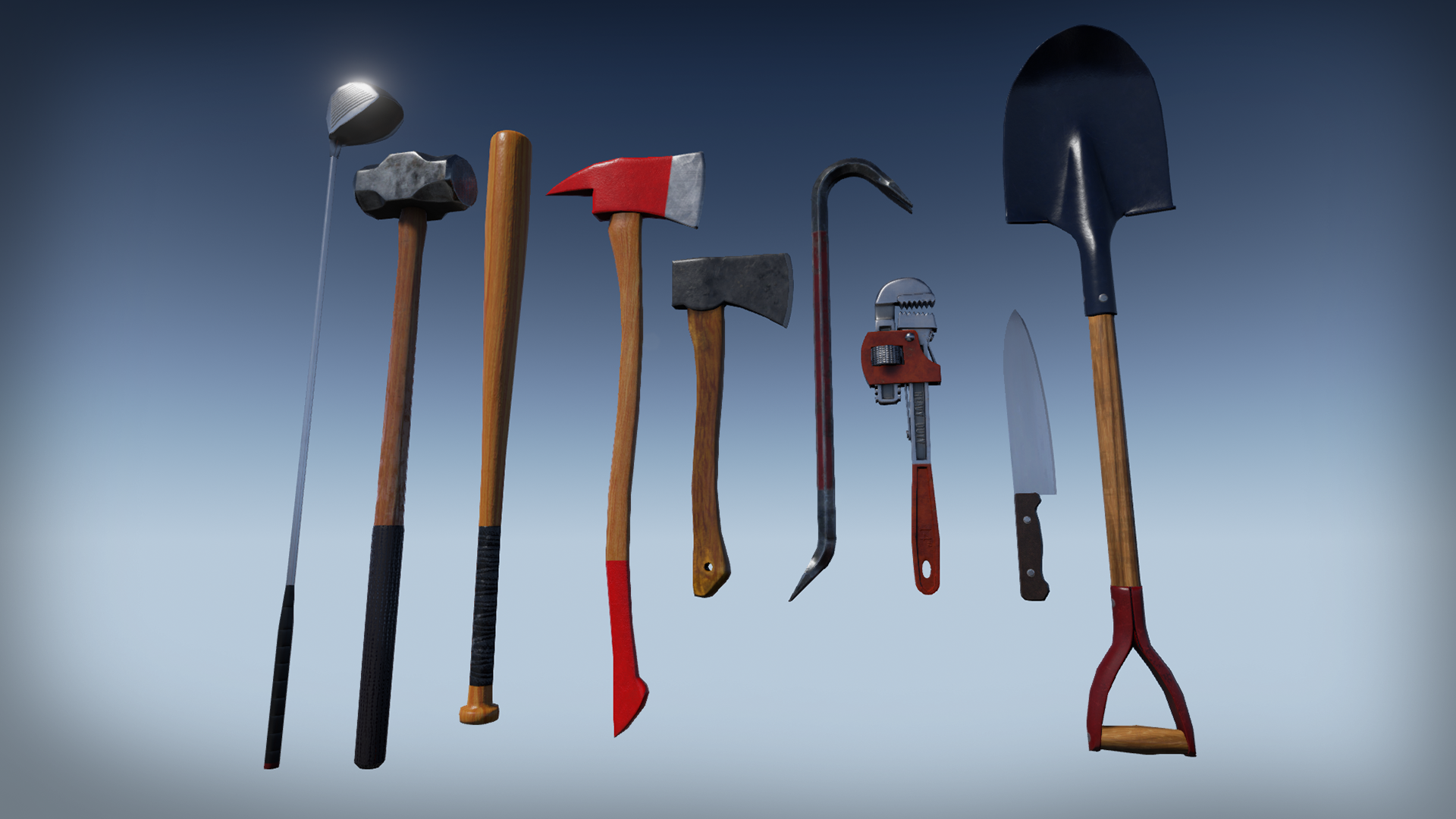 Zombie Melee Weapons 虚幻4 UE4 丧尸 沾血 生化 恐怖 武器 素材