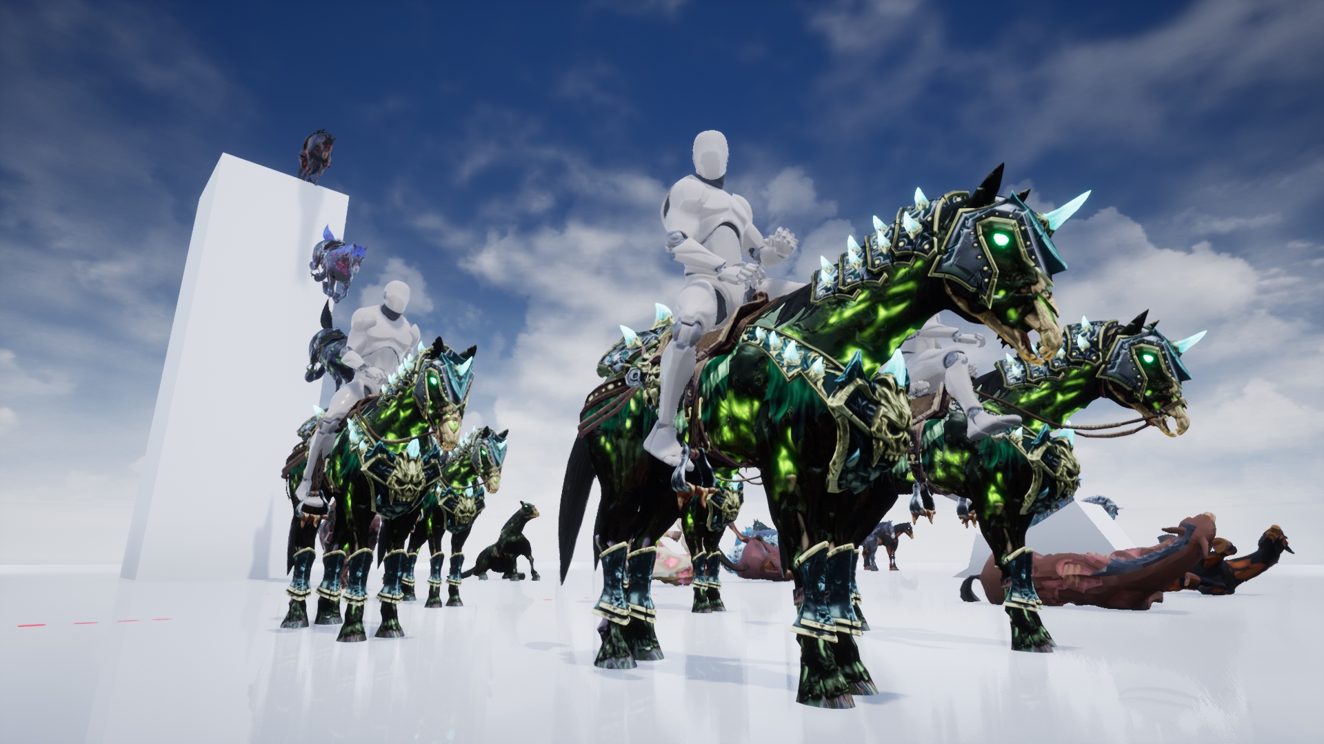 死亡黑暗亡灵骑士 含完整角色马匹动画 虚幻4 ue4 Undead Horse插图1