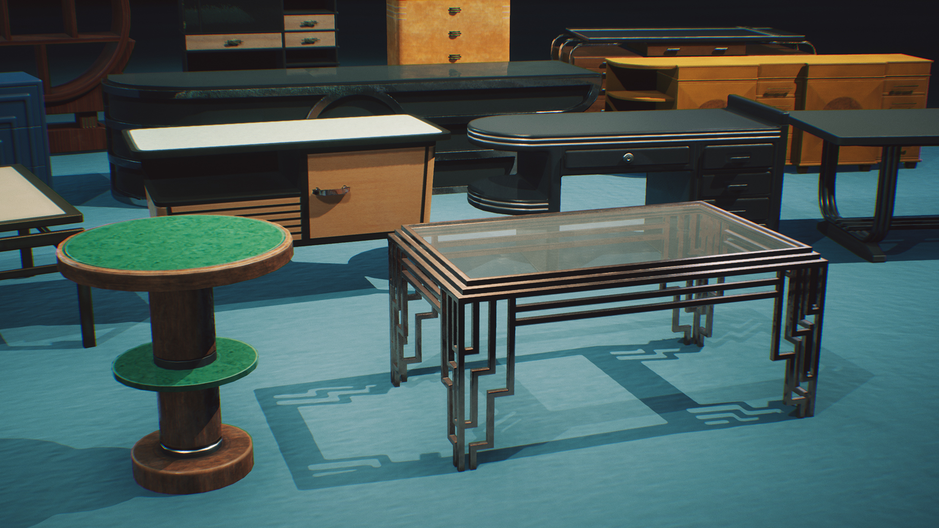 办公桌 储物柜 虚幻4 UE4 Art Deco Furniture and Props VOL.3插图3