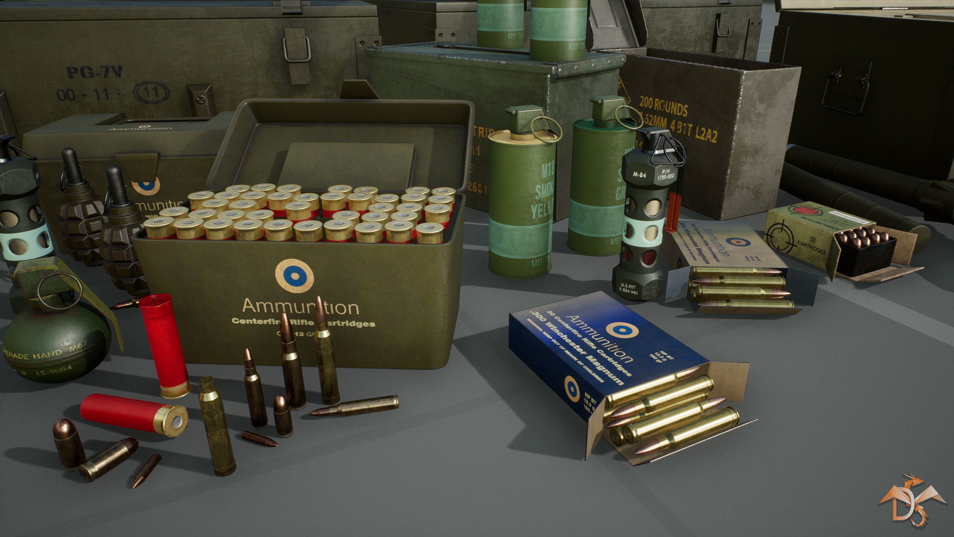 弹药 子弹 素材包 道具 虚幻4 UE4 Ammo & Bullets Pack插图2