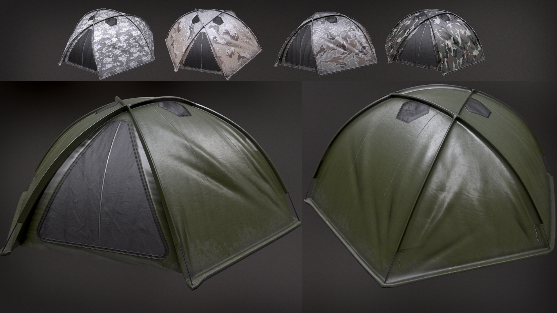 Survival Gear 虚幻4 UE4 野营 求生道具 素材包 帐篷 铲子 水壶插图1