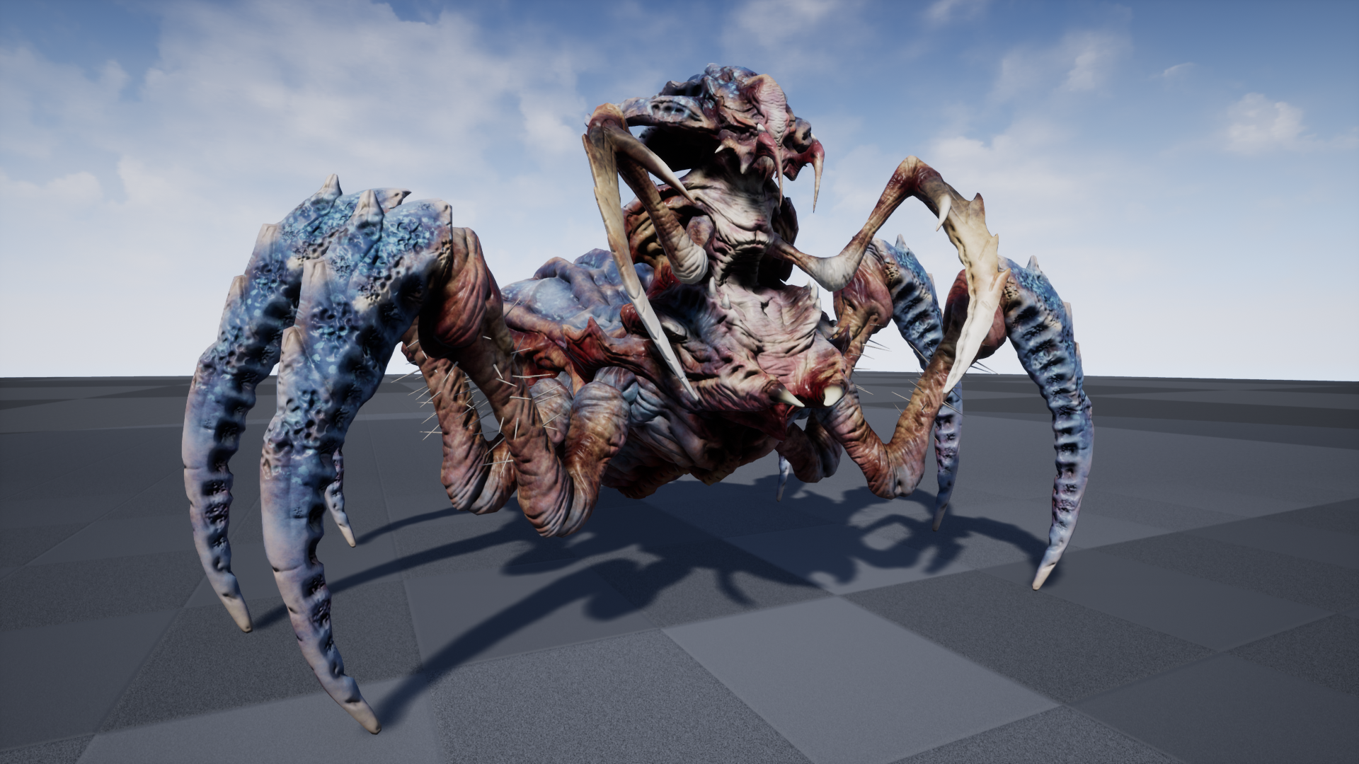 外星 蜘蛛 角色 动画 怪物 怪兽 虚幻4 UE4 Arachnid Boss插图1