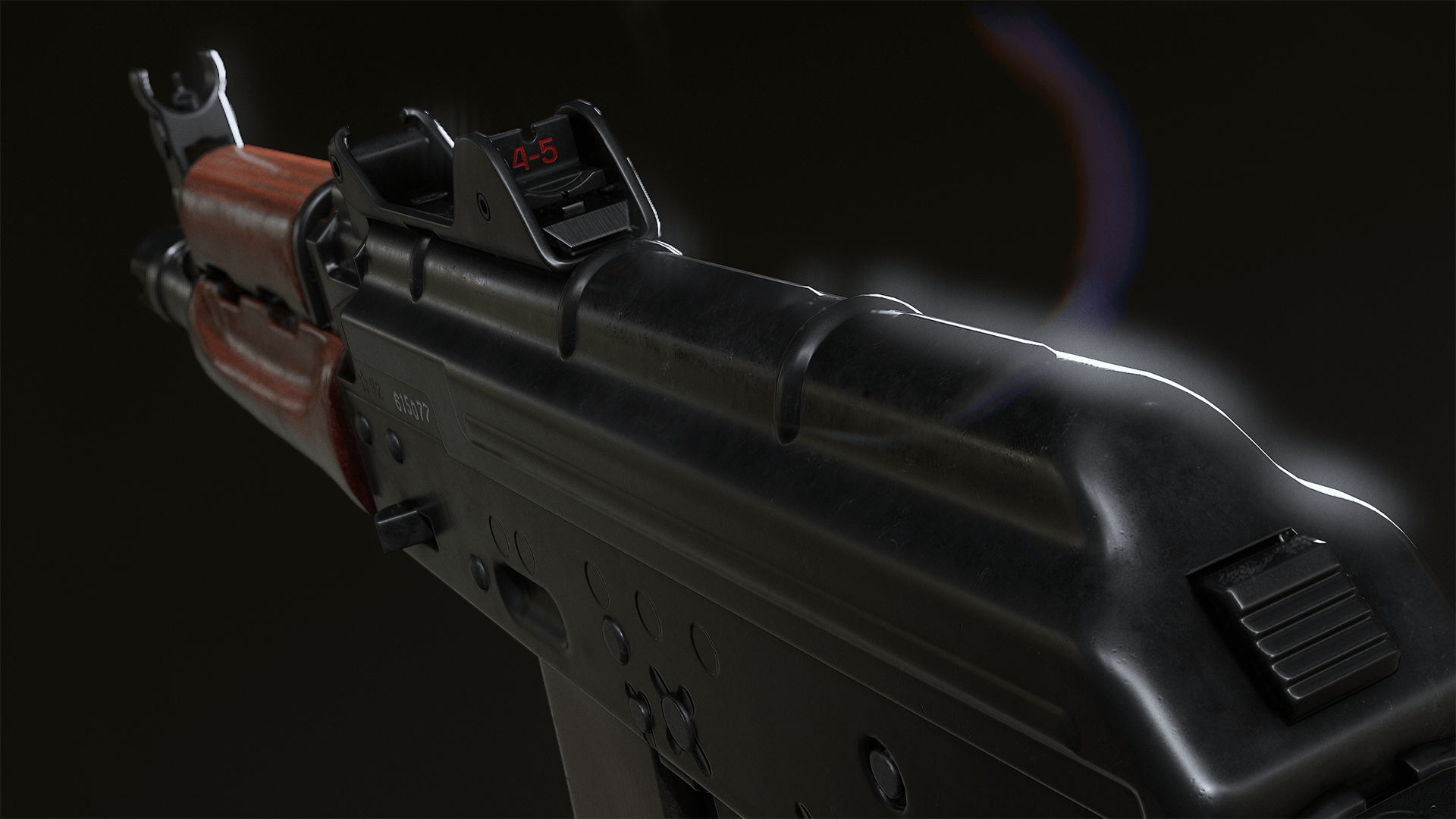 带动画 枪支 射击 武器 道具 虚幻4 UE4 Animated AKS74U插图2