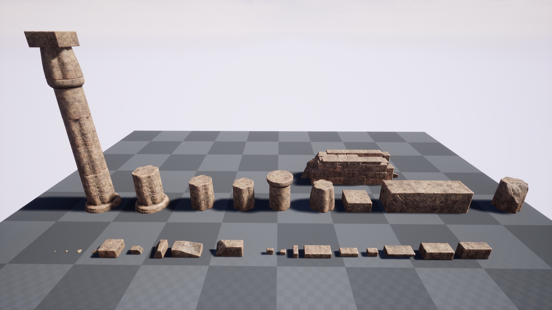 Desert Ruins 虚幻4 UE4 沙漠 遗迹 石柱 模型 素材包插图3