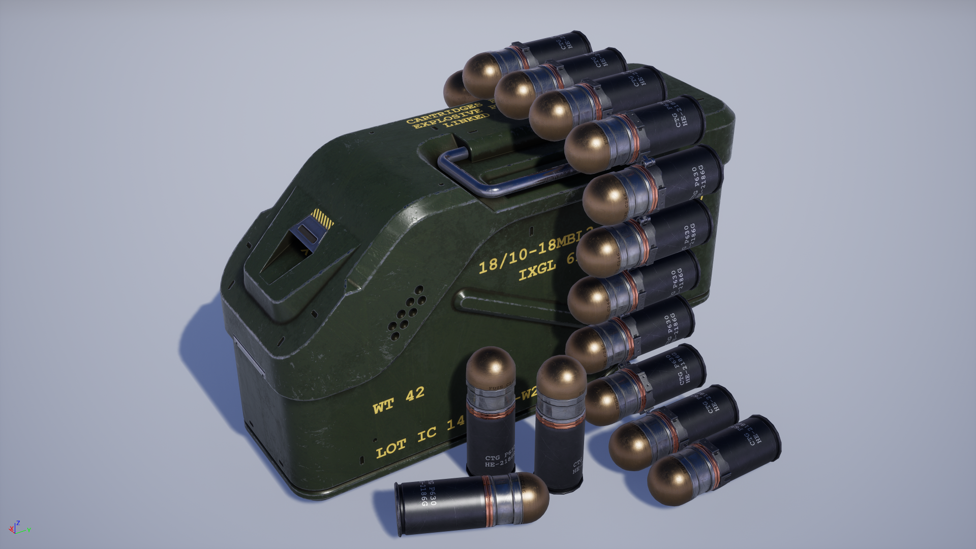 弹药 子弹 手雷 榴弹 迫击炮 军火箱 道具 虚幻4 ue4 Ammo Packs插图1