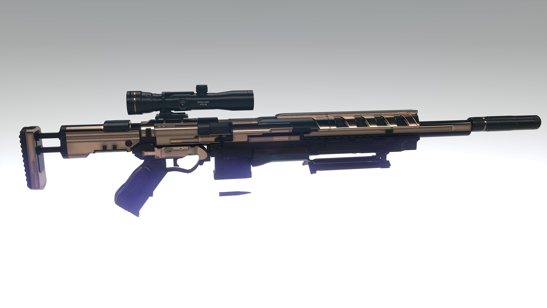 Sniper Rifle Rattlesnake 虚幻4 UE4 毒蛇 步枪 弹匣 动画 素材