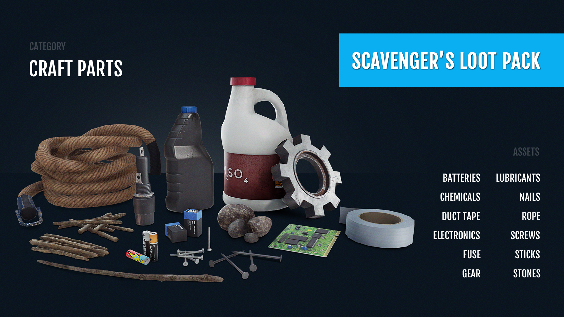 Scavenger s Loot Pack 虚幻4 UE4 求生 救生 冒险 医疗 素材包插图1