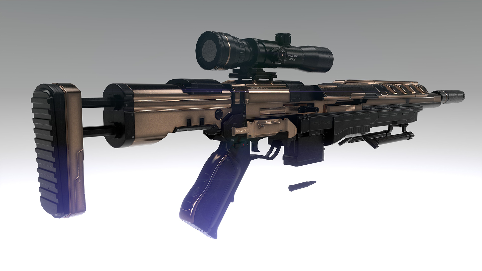 Sniper Rifle Rattlesnake 虚幻4 UE4 毒蛇 步枪 弹匣 动画 素材插图1