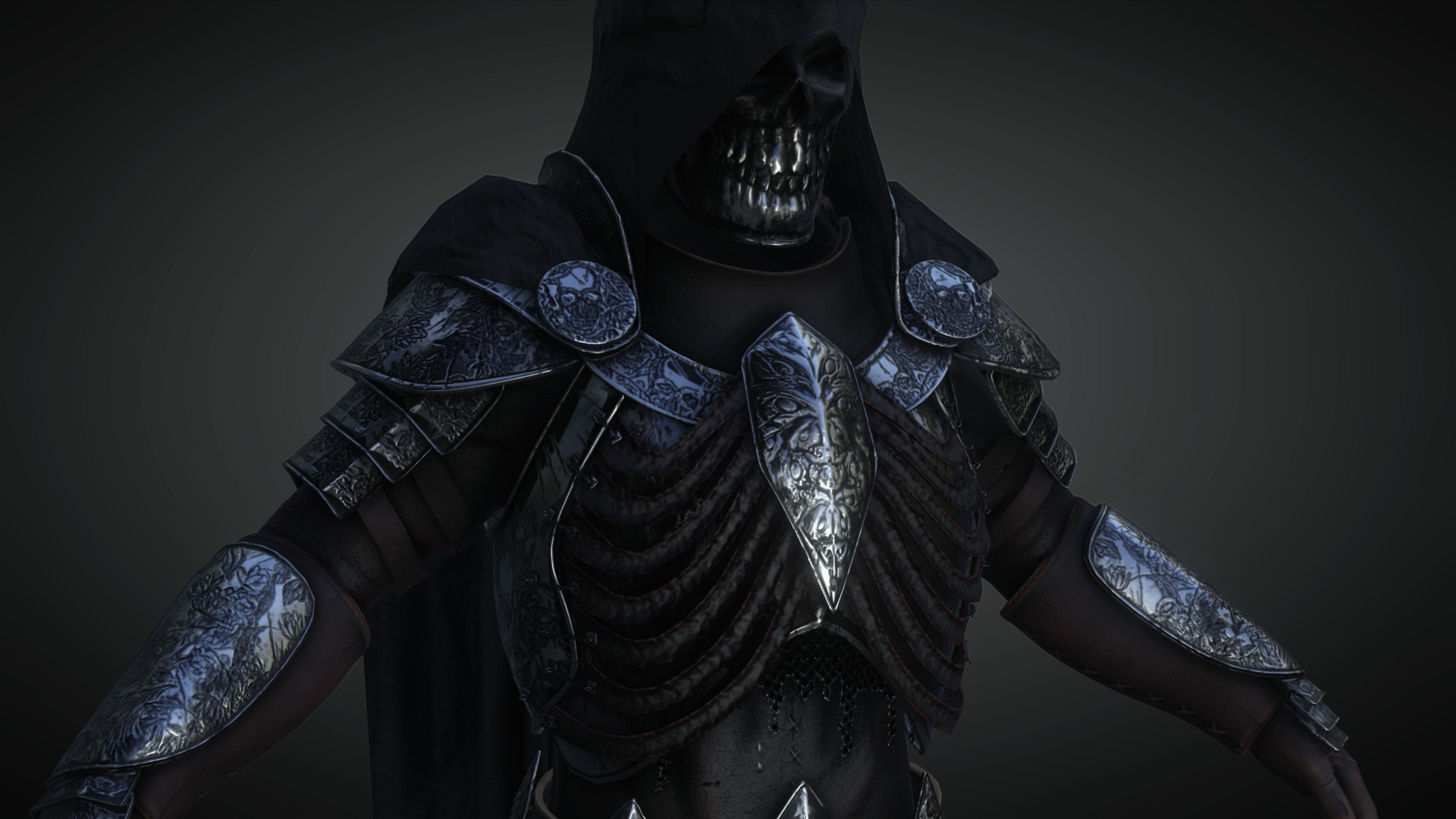 亡灵法师骷髅骑士刺客角色重定向 虚幻4 ue4 Necromancer Armor