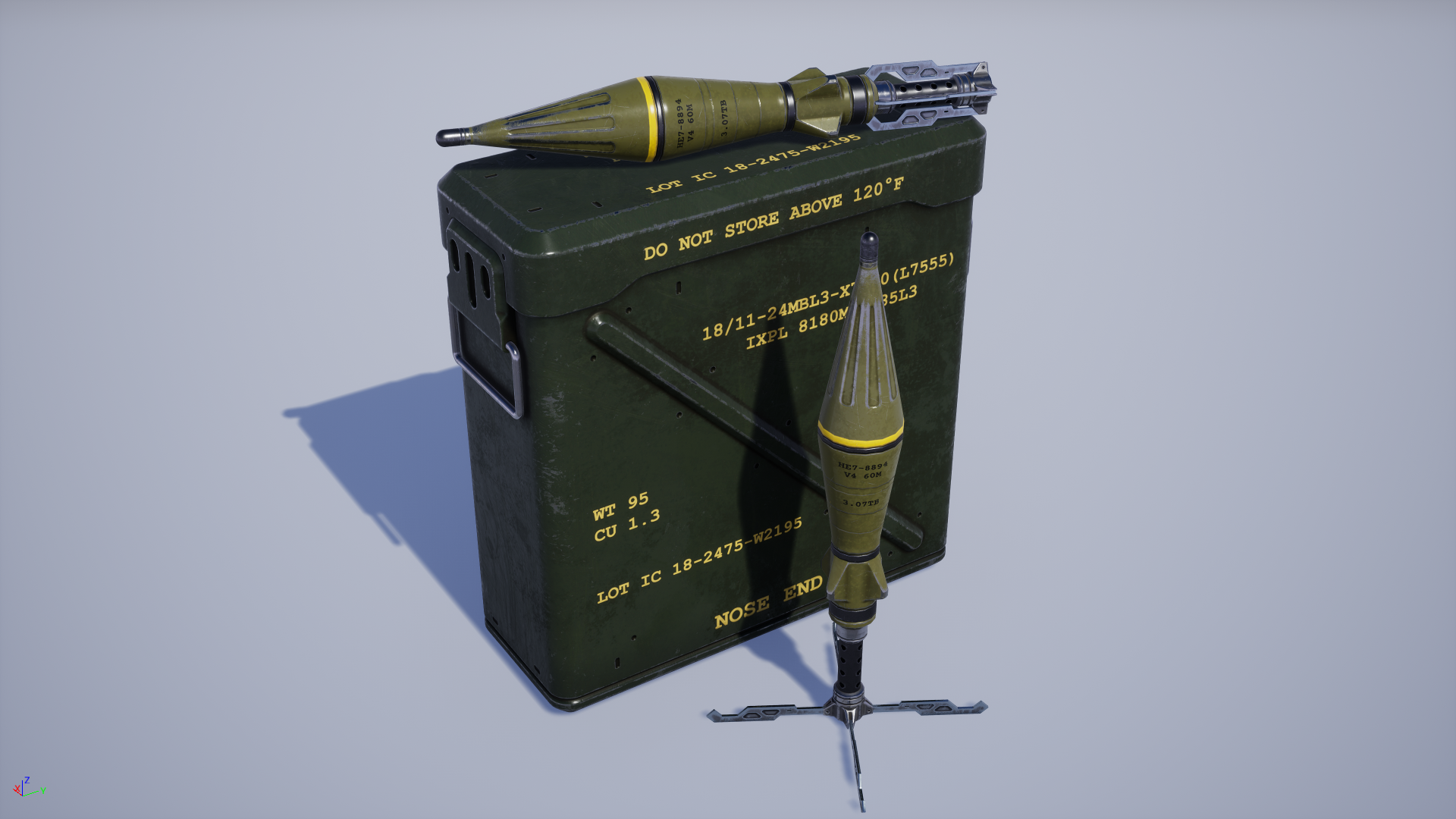 弹药 子弹 手雷 榴弹 迫击炮 军火箱 道具 虚幻4 ue4 Ammo Packs