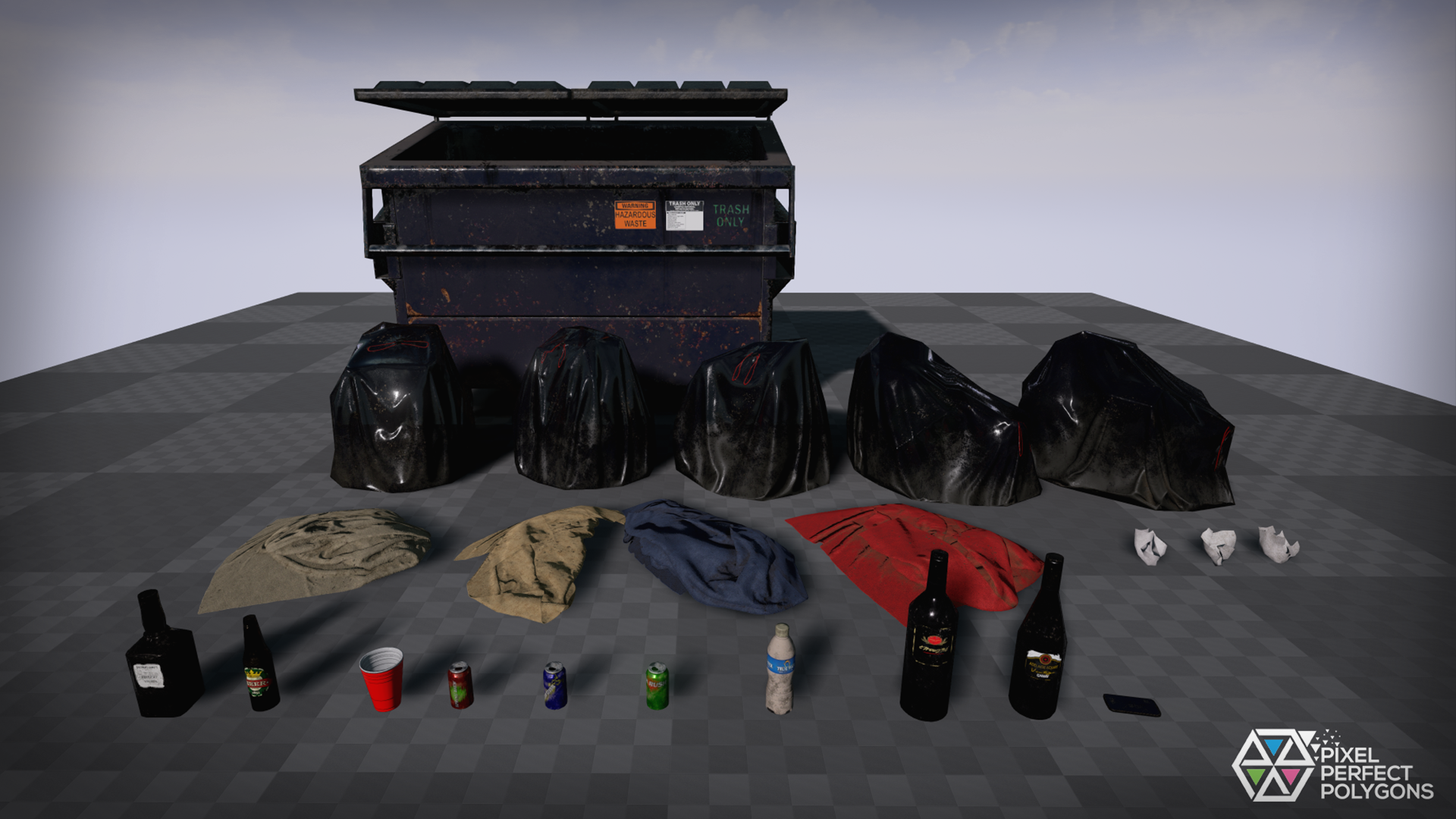 Infinite Affordable Trash and Junk 虚幻4 UE4 红酒 垃圾站