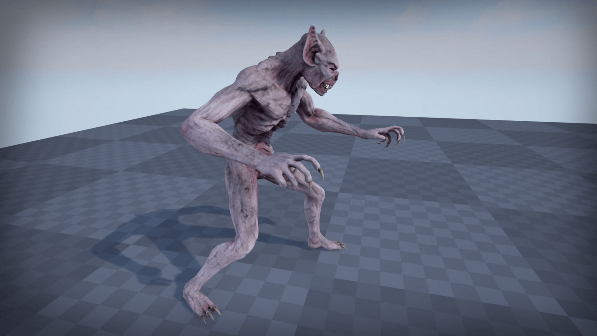 吸血鬼人型退化蝙蝠游戏角色含动画 虚幻4 ue4 Vampire插图2