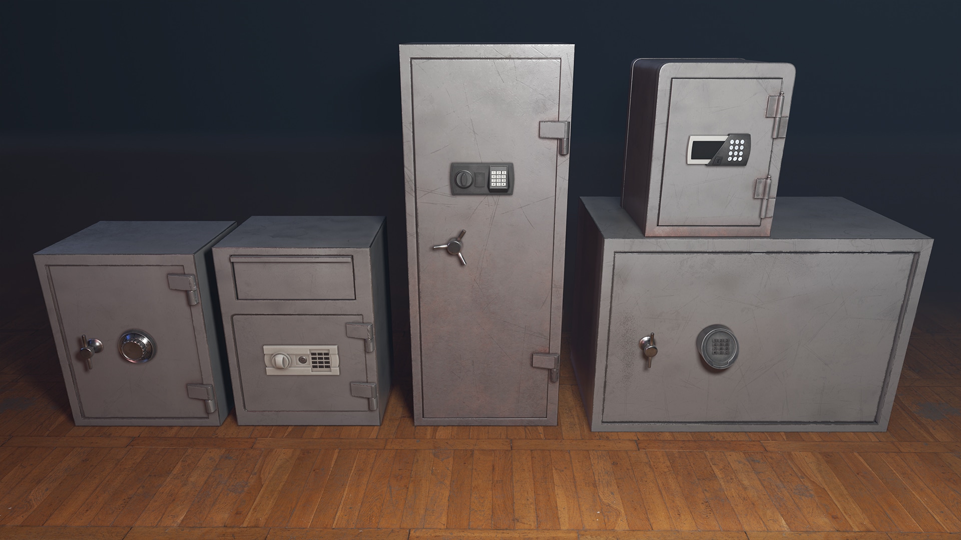 保险柜储物箱模型蓝图 虚幻ue4 Lockers Collection + BP System插图2