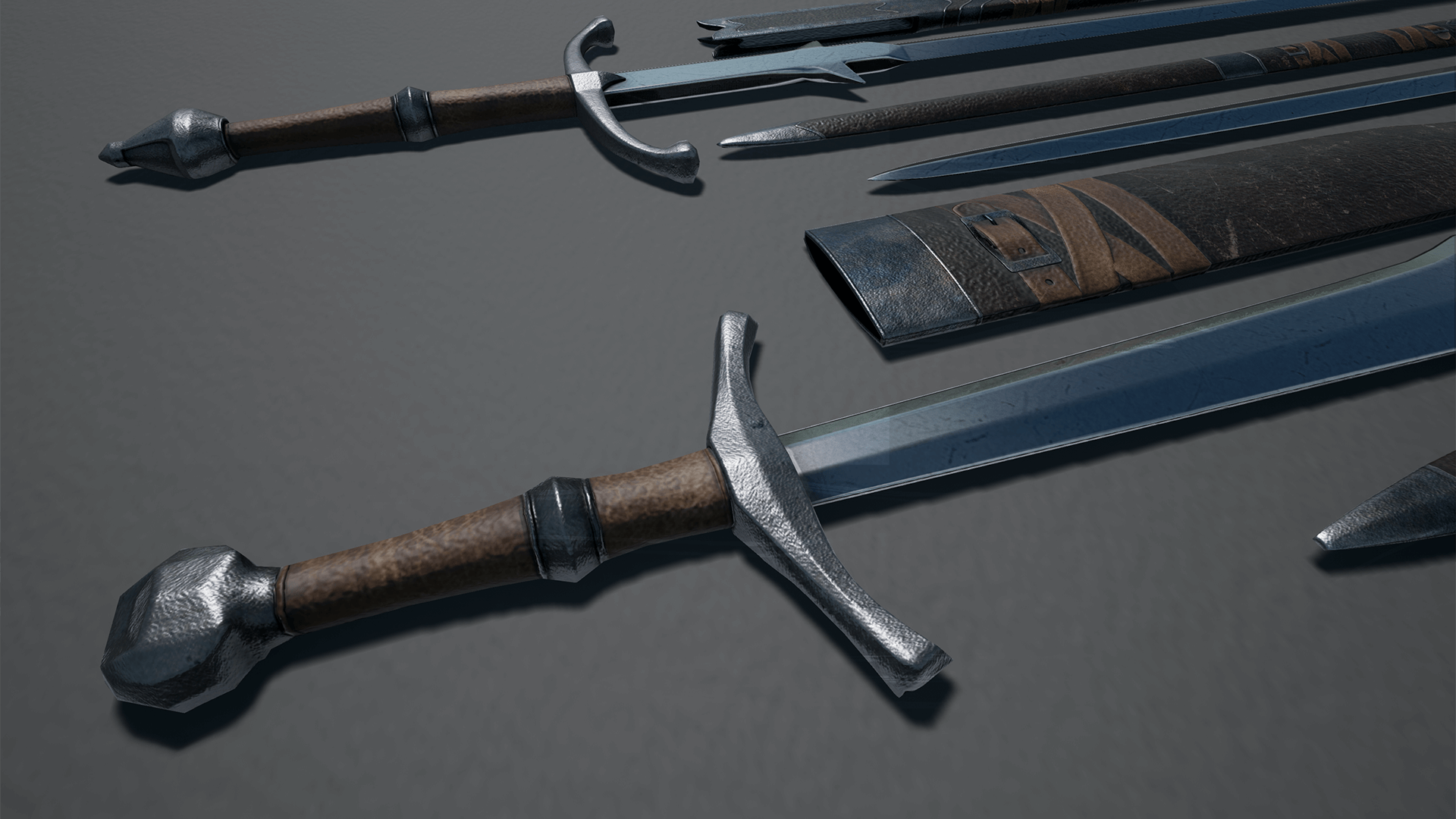 Medieval Weapons Pack 1 虚幻4 UE4 中世纪 武器 长剑 素材包插图3