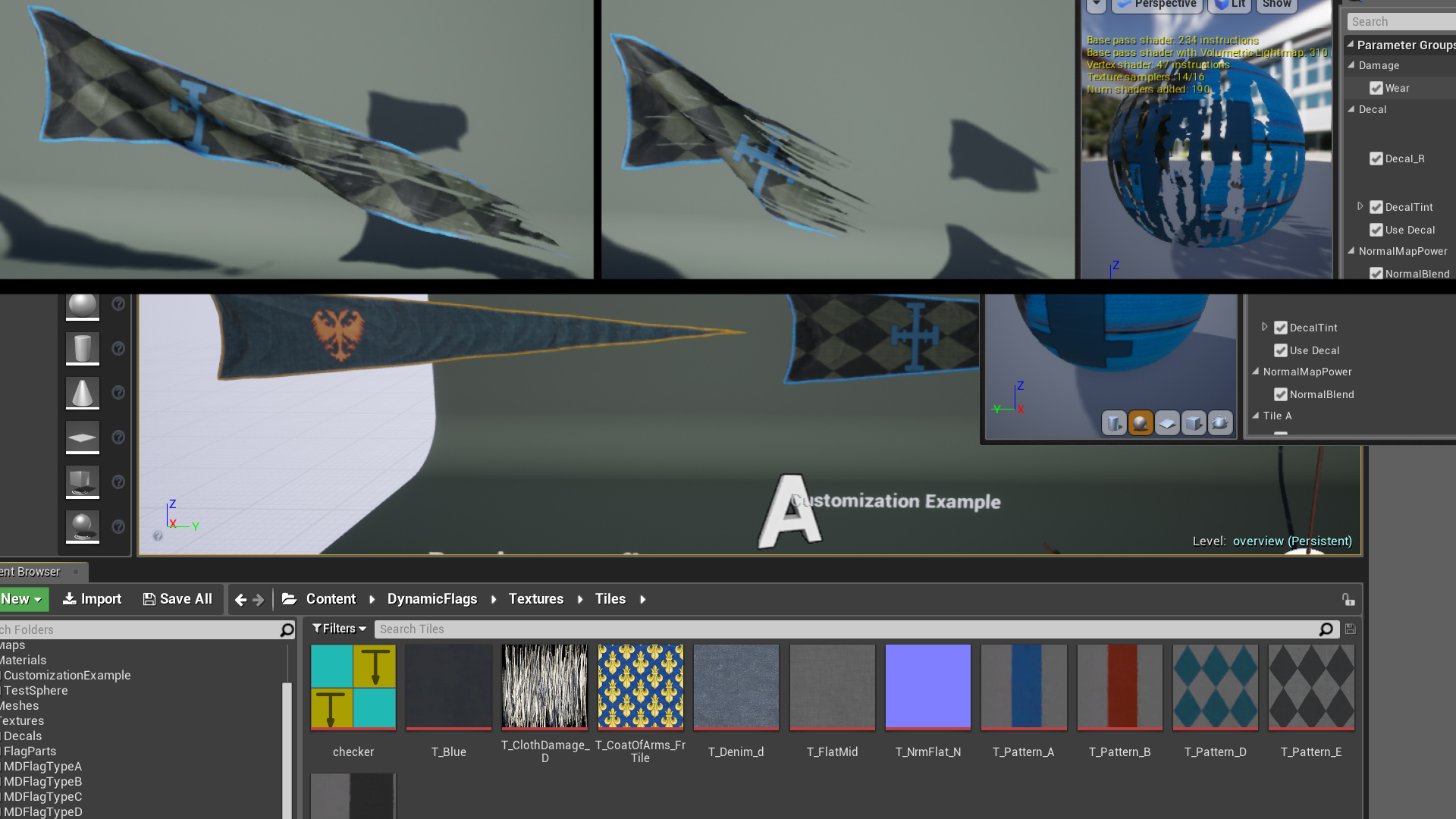 Dynamic Medieval Flags and Banners 虚幻4 UE4 旗帜 动态 素材插图3