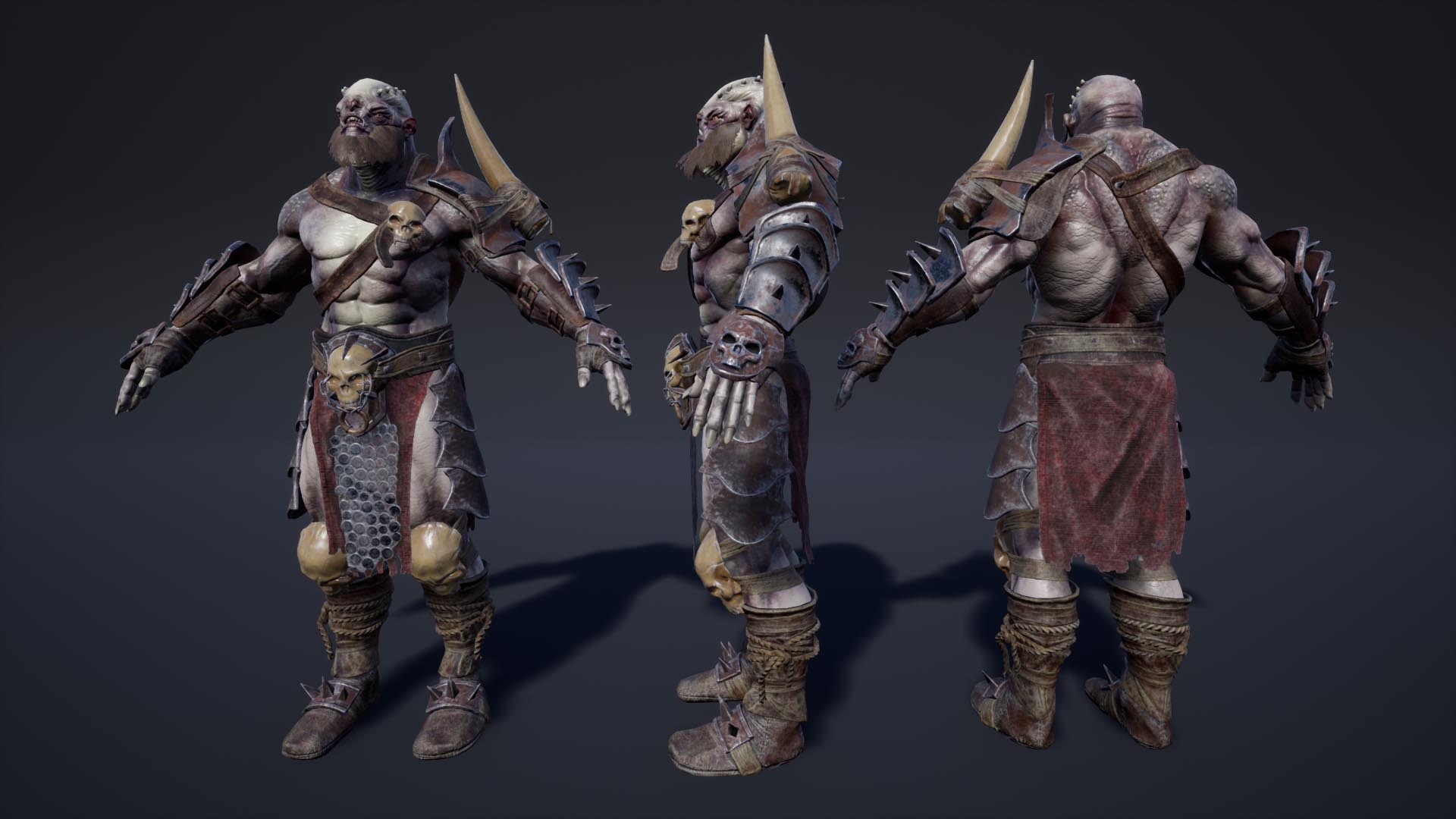 兽人蛮族骷髅法师反派角色含动画 虚幻4 UE4 13 Orcs Pack