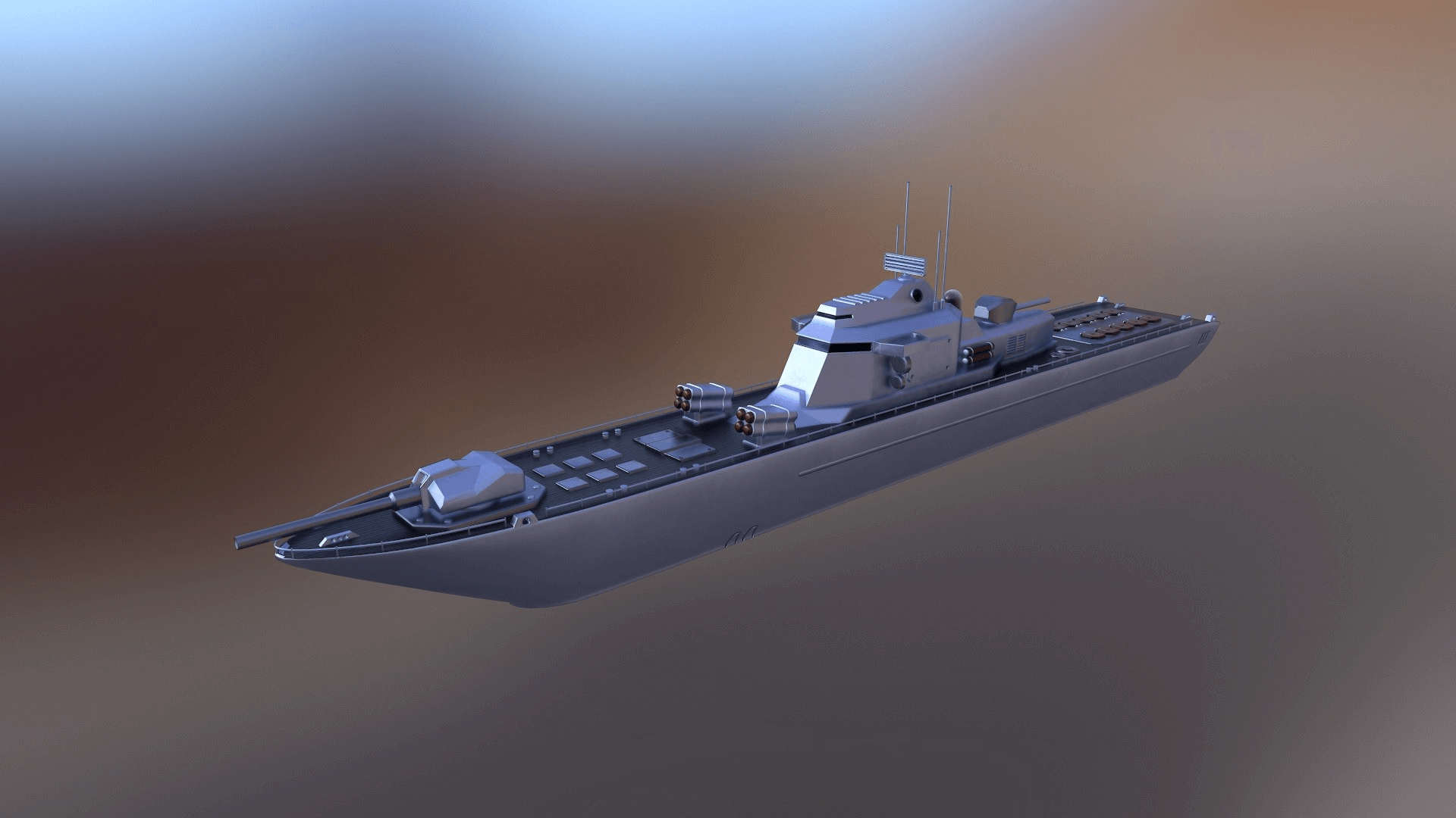 Military Ships Pack 虚幻4 UE4 战舰 潜艇 皮艇 素材包 带角色插图1