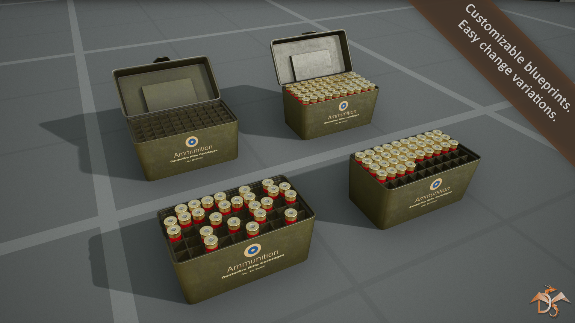 弹药 子弹 素材包 道具 虚幻4 UE4 Ammo & Bullets Pack插图3