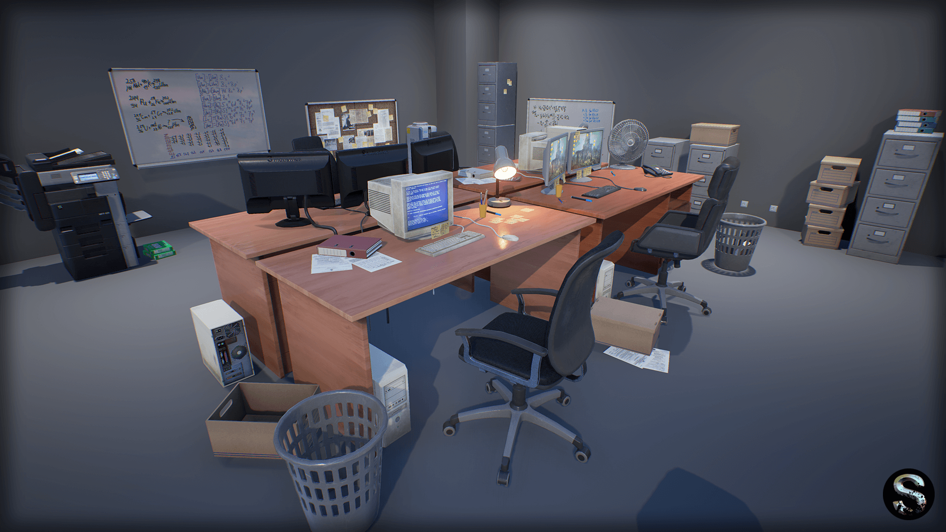 办公室 道具 饮水机 虚幻4 UE4 Industry Props Pack 3 Office插图2