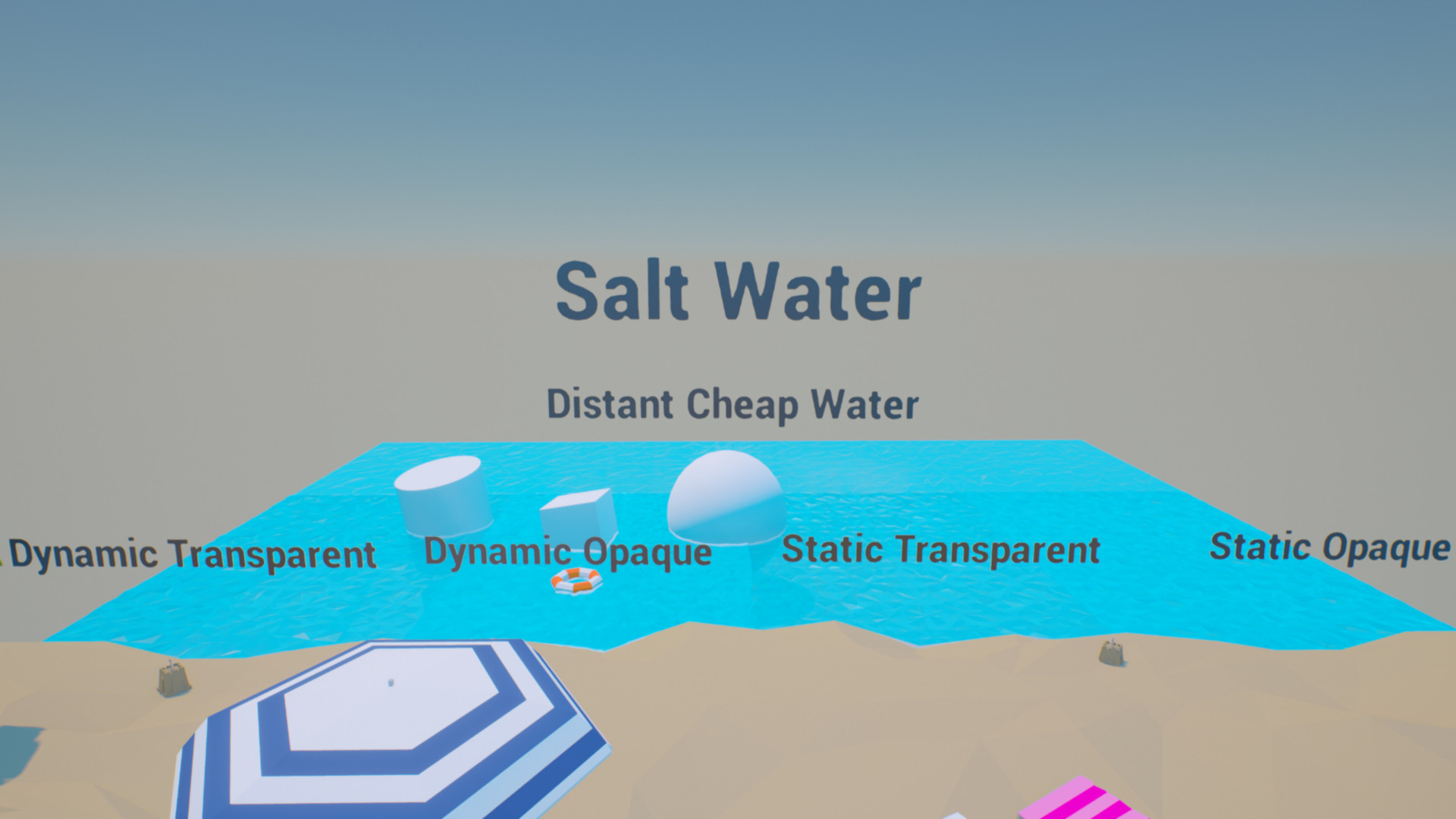 低模 卡通 可爱 水面 环境 道具 虚幻4 UE4 Low Poly Water插图1